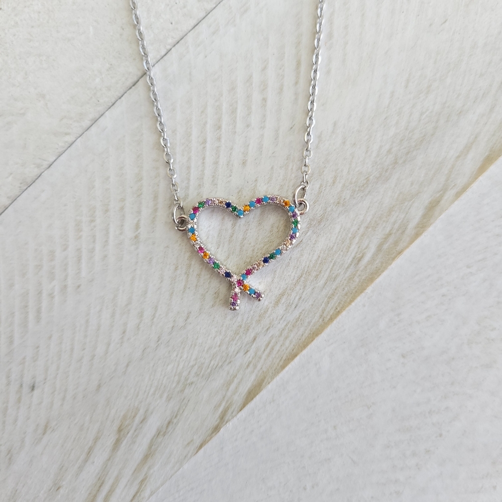 Crystals Heart Necklace